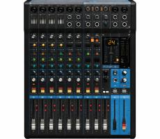 Professional audio mixer console used in auditorium AV solutions, seminar halls, and smart classroom sound systems