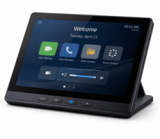 AV control panel used to manage video conferencing and conference room AV systems