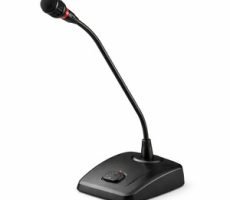 gooseneck microphone used in healthcare AV solutions for hospital meetings and clear voice communication